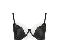 Yours Women's Contrast Lace Non-Padded Underwired Bra in Black | Size: 44E Yours Black 44E