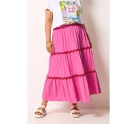 Yours Curve Pink Contrast Swirl Maxi Skirt - Women's - Plus Size Curve