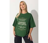 Yours 'cookies For Santa' T-Shirt In Green Green 18