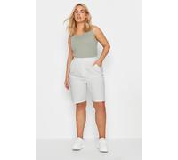 Yours Women's Cool Cotton Shorts in White | Size: 26-28 Yours White 26-28