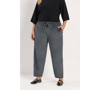 Yours Women's Corduroy Barrel Leg Trousers in Grey | Size: 12R