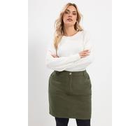 Yours Women's Corduroy Mini Skirt in Green | Size: 18
