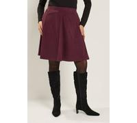 Yours Women's Corduroy Skirt in Burgundy | Size: 26/28