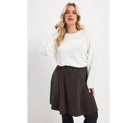 Yours Women's Corduroy Skirt in Chocolate | Size: 18