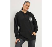 Yours Women's 'Cosmic Balance' Celestial Hoodie in Black | Size: 26/28