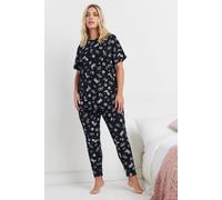 Yours Curve & White Cowboy Print Pyjama Set - Women's - Plus Size Curve