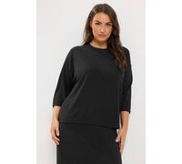 Yours Crew Neck Jumper In Black Black