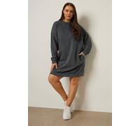 Yours Women's Crew Neck Sweatshirt Dress in Grey | Size: 30-32 Yours Grey 30-32