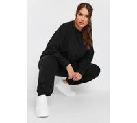 Yours Curve Long Sleeve Crew Neck Sweatshirt - Women's - Plus Size Curve Black