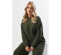 Yours Women's Crew Neck Sweatshirt in Dark Green | Size: 18 Yours Dark Green 18