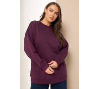 Yours Crew Neck Sweatshirt In Dark Red Dark Red 22-24