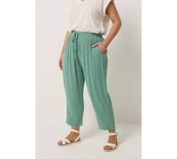 Yours Curve Crochet Side Crop Trousers - Women's - Plus Size Curve Mint