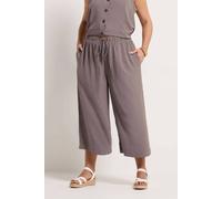 Yours Curve Light Purple Cropped Twill Culottes - Women's - Plus Size Curve