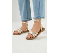 Yours - Faux Leather Cross Over Sandals In Extra Wide Eee Fit - Women's