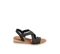 Yours - Cross Over Strappy Wedge Sandals In Wide E & Extra Wide Eee Fit - Women's