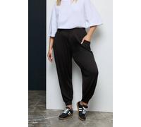Yours Curve Cuffed Harem Joggers - Women's - Plus Size Curve Black