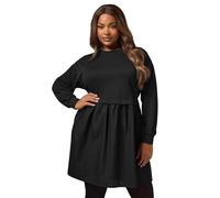 Yours Curve 2-in-1 Poplin Jumper Dress - Women's - Plus Size Curve Black