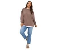 Yours Women's 2-In-1 Sweatshirt in Brown | Size: 20