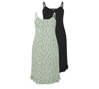 Yours Curve 2 Pack & Black Spot Print Chemise Nightdresses - Women's - Plus Size Curve