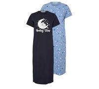 Yours Curve 2 Pack Blue 'Koalaty Time' Midaxi Nightdresses - Women's - Plus Size Curve