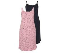 Yours Curve 2 Pack & Navy Blue Floral Nightdresses - Women's - Plus Size Curve