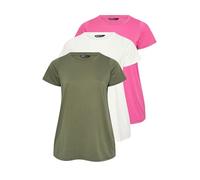 Yours Curve 3 Pack Red & Blue Core T-Shirts - Women's - Plus Size Curve