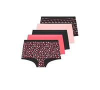 Yours Curve 5 Pack & Pink Heart Print Shorts - Women's - Plus Size Curve
