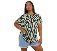 Abstract Animal Print Top Yours Black 26-28
