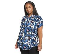 Yours Curve Abstract Leopard Notch Neck Top - Women's - Plus Size Curve
