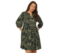 Yours Curve Abstract Notch Neck Dress - Women's - Plus Size Curve