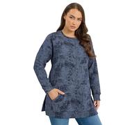 Yours Curve Abstract Pocket Sweatshirt - Women's - Plus Size Curve