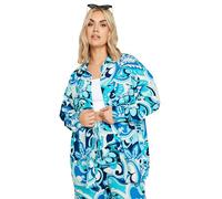 Yours Curve Abstract Print Boyfriend Shirt - Women's - Plus Size Curve