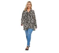 Yours Curve Abstract Print Jersey Shirt - Women's - Plus Size Curve Black