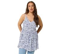 Yours Curve Abstract Shirred Cami Top - Women's - Plus Size Curve