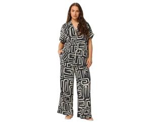 Yours Curve Abstract Textured Boxy Top - Women's - Plus Size Curve