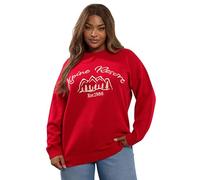Yours Curve 'Alpine Resort' Knitted Jumper - Women's - Plus Size Curve Red