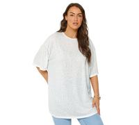 Yours Curve Animal Burnout T-Shirt - Women's - Plus Size Curve White