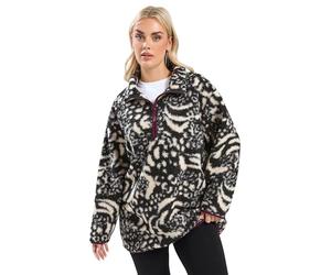 Yours Curve Animal Print Borg Fleece - Women's - Plus Size Curve
