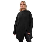 Yours Curve Aysmmetric Split Hem Jumper - Women's - Plus Size Curve Black