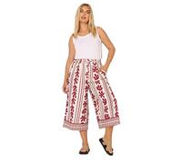 Yours Curve Aztec Leaf Midaxi Culottes - Women's - Plus Size Curve