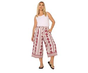 Yours Curve Aztec Leaf Midaxi Culottes - Women's - Plus Size Curve