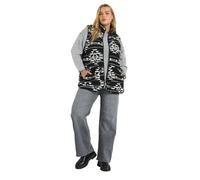 Yours Curve Aztec Print Teddy Borg Gilet - Women's - Plus Size Curve