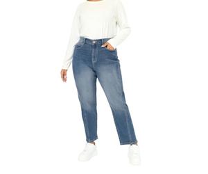 Yours Curve Barrel Leg Jeans - Women's - Plus Size Curve