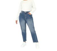 Yours Carrot Leg Jeans In Mid Blue Mid Blue 18