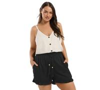 Yours Curve Beaded Frill Hem Shorts - Women's - Plus Size Curve Black