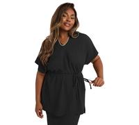 Belted Textured Tunic Top Yours Black 22-24