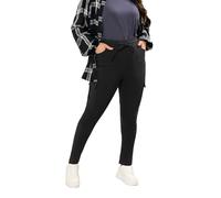 Yours Curve Bengaline Cargo Trousers - Women's - Plus Size Curve Black
