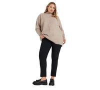 Yours Curve Bengaline Slim Leg Stretch Trousers - Women's - Plus Size Curve Black