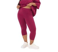 Yours Curve Berry Cropped Leggings - Women's - Plus Size Curve Red