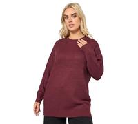 Yours Curve Berry Drop Shoulder Jumper - Women's - Plus Size Curve Red